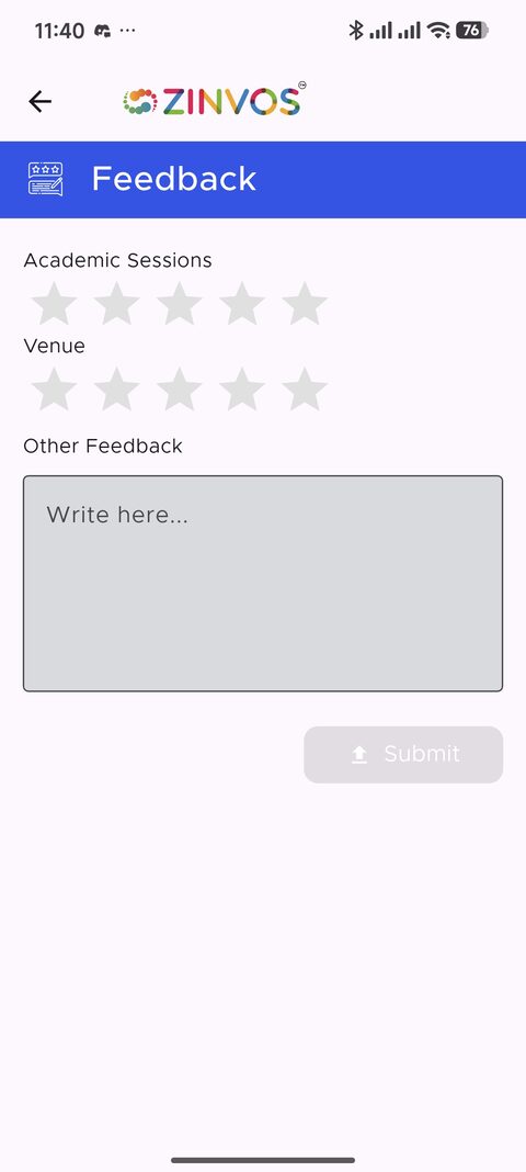 Mobile feedback form